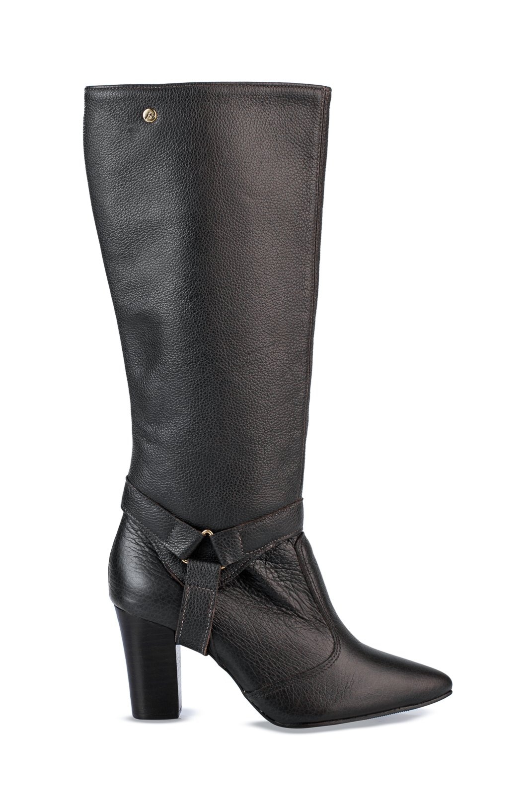 Imagem principal Bota Andrea Vinci de couro 2 em 1 salto grosso 052 Andrea Vinci preto