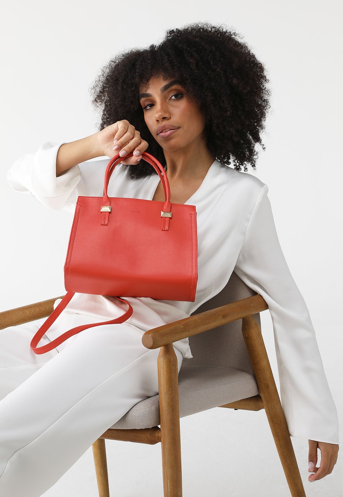 Imagem principal Bolsa Tiracolo Anacapri Alça Dupla Vermelha Anacapri vermelho