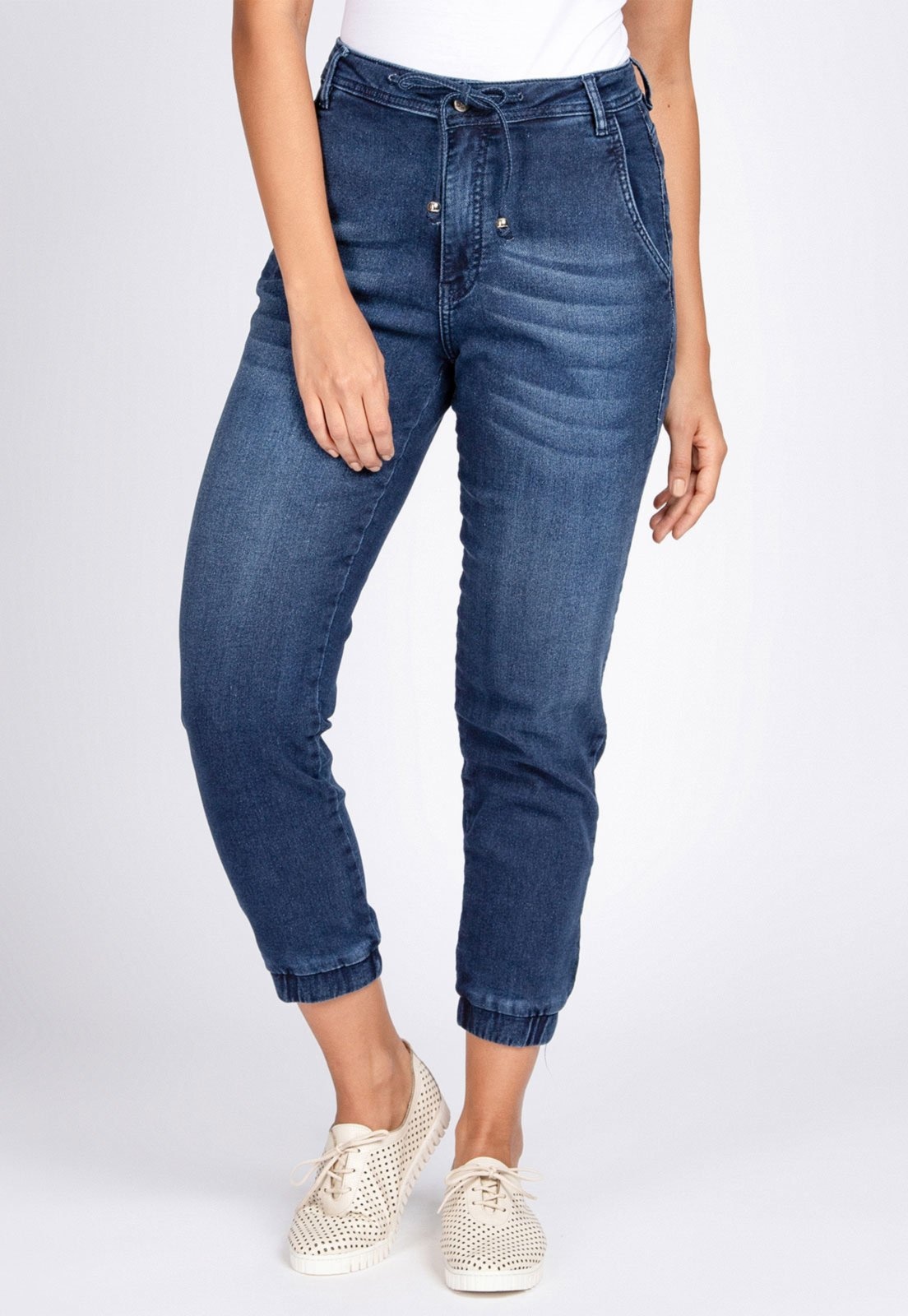 Imagem principal Calça Jeans Tipo Moletom Bloom Jogger Escuro Bloom azul/azul marinho/jeans azul