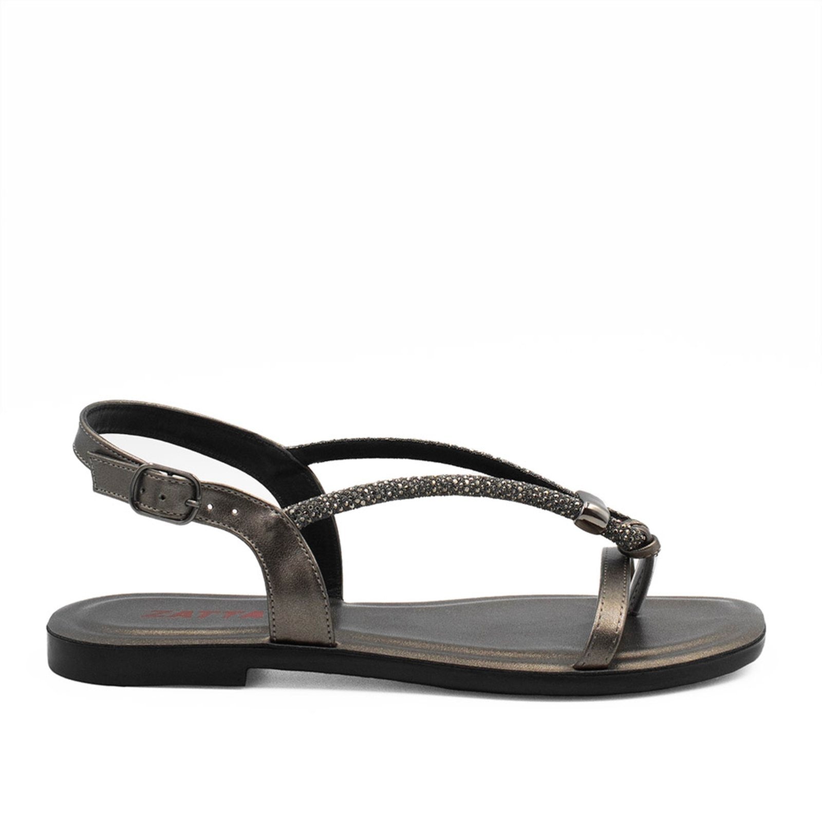 Imagem principal Rasteira Zatta Brilho Strass Ajuste PolianaPreto ZATTA preto