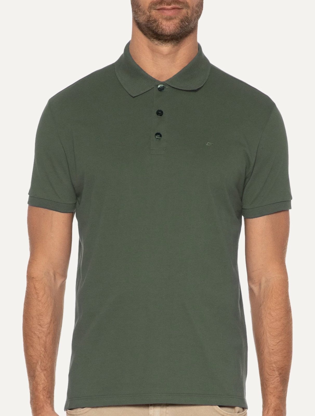 Imagem principal Polo Ellus Masculina Piquet Classic Easa Militar Ellus verde