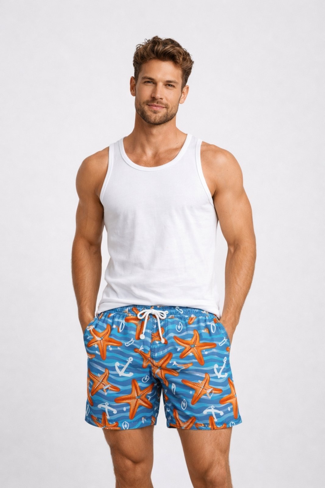 Imagem principal Bermuda Verão D Bell Outlet Fashion Estampa Âncora D BELL OUTLET FASHION azul