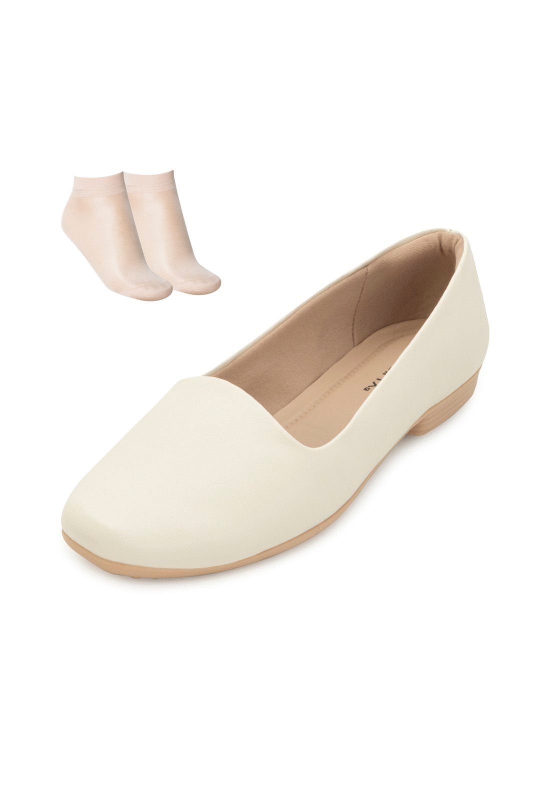 Imagem principal Sapatilha Piccadilly e Meia PD25-25013 Creme Piccadilly bege