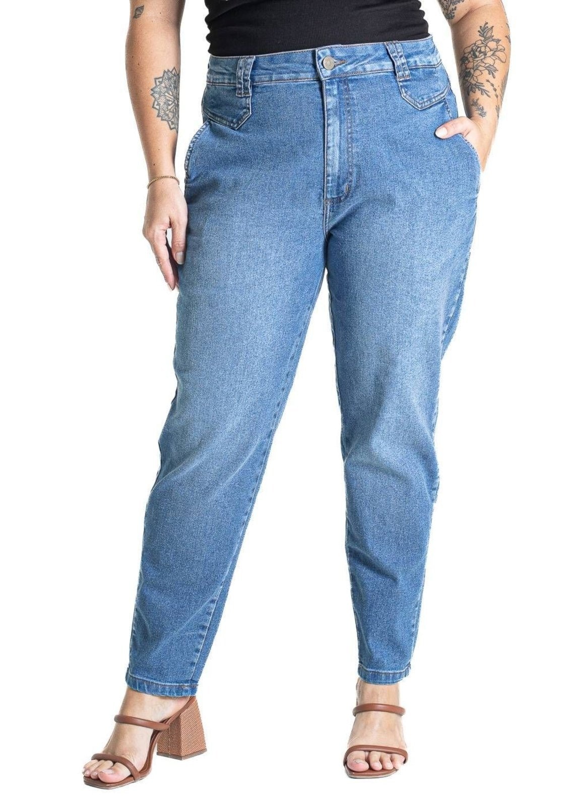 Imagem principal Calça Jeans Sawary Plus Size Mom - 281064 Sawary azul