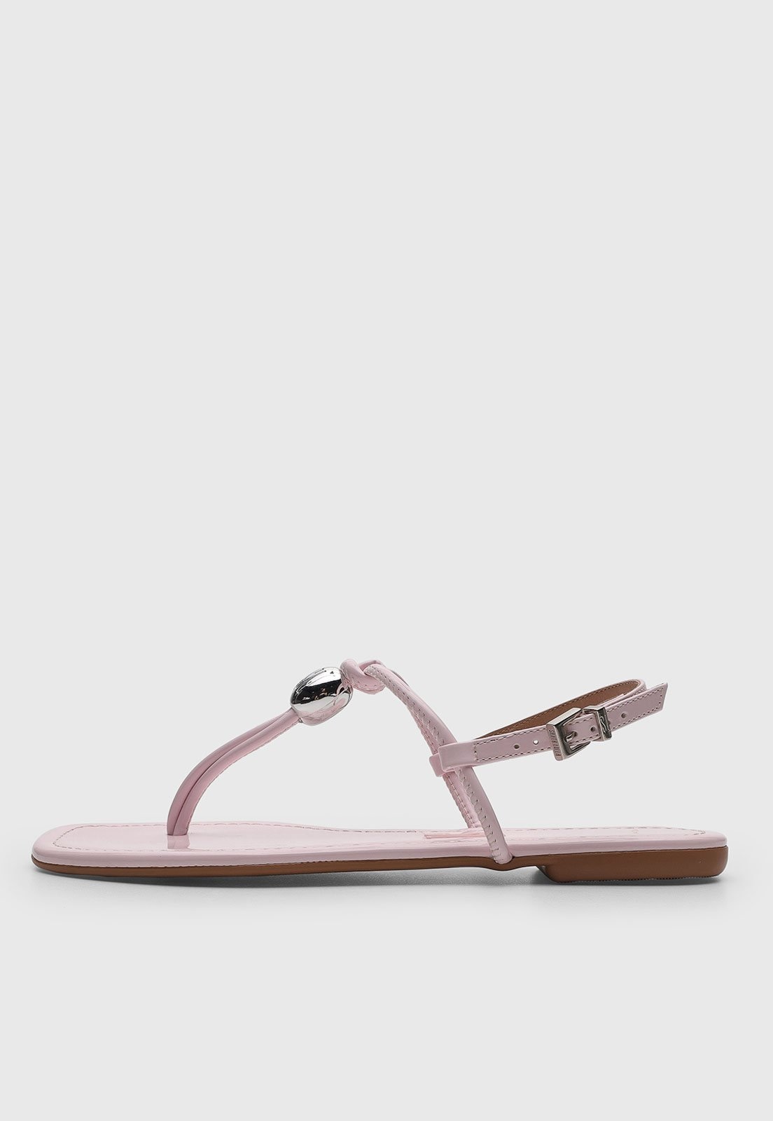 Imagem principal Rasteira Feminina Santa Lolla Detalhe Metálico Claro Santa Lolla rosa