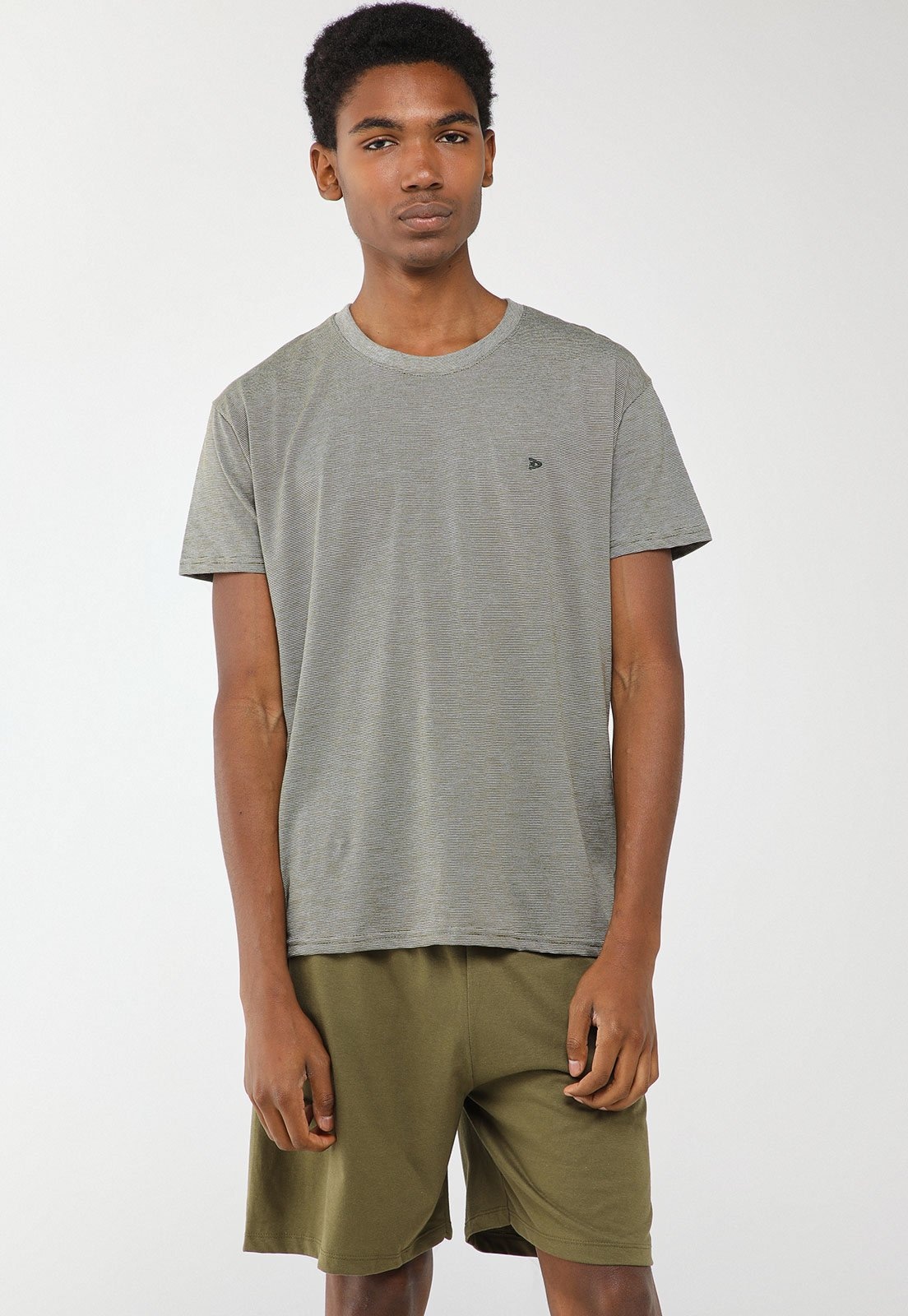 Imagem principal Pijama Curto Masculino Malwee Listrado Malwee verde