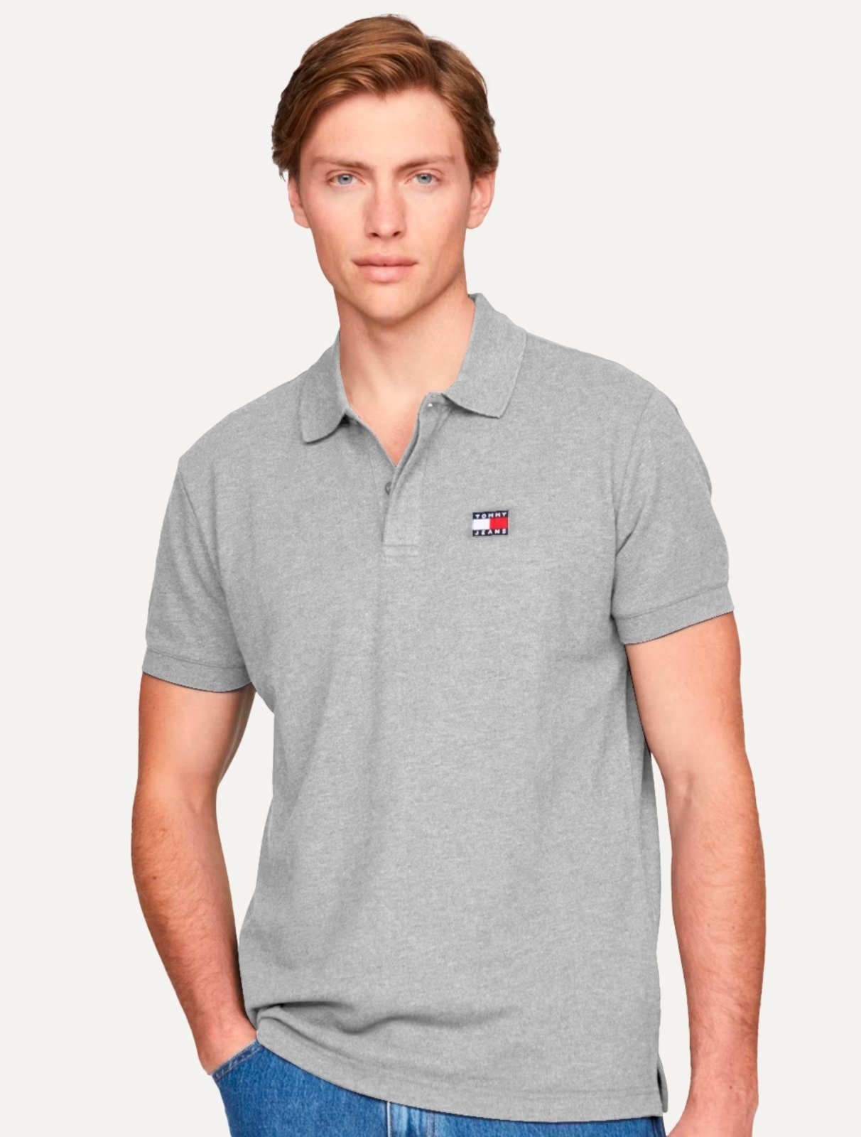 Imagem principal Polo Tommy Jeans Regular Heather XS Badge Mescla Tommy Jeans cinza