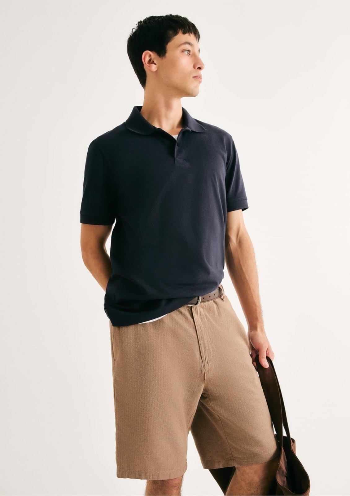 Imagem principal Camisa Polo Básica Masculina Em Piquet Hering cinza