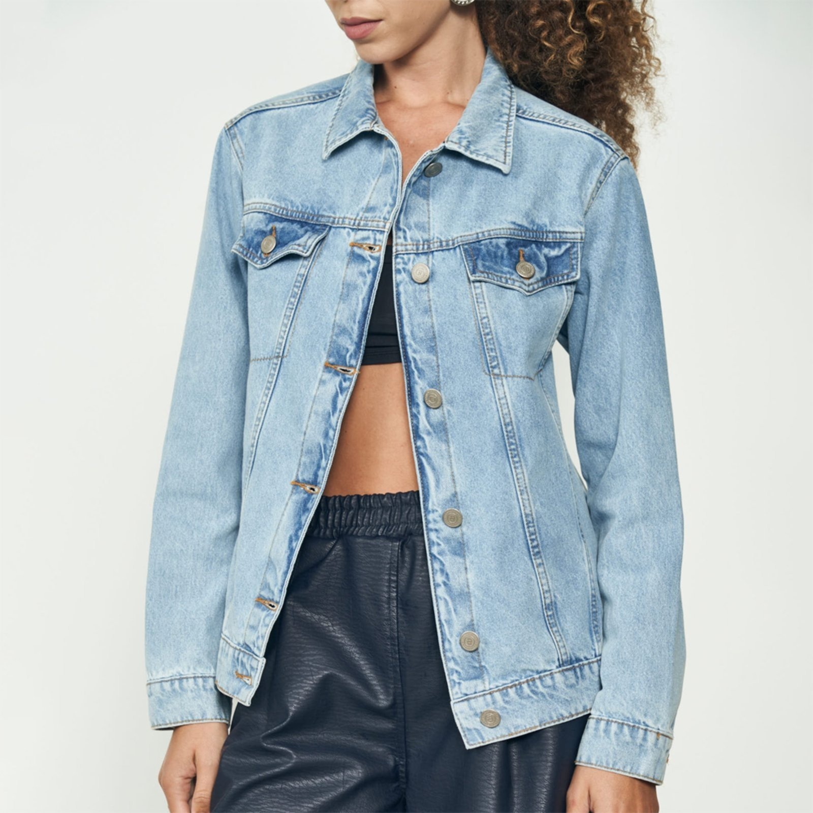 Imagem principal Jaqueta Jeans Colcci Boyfriend Ou25 Feminino Colcci azul