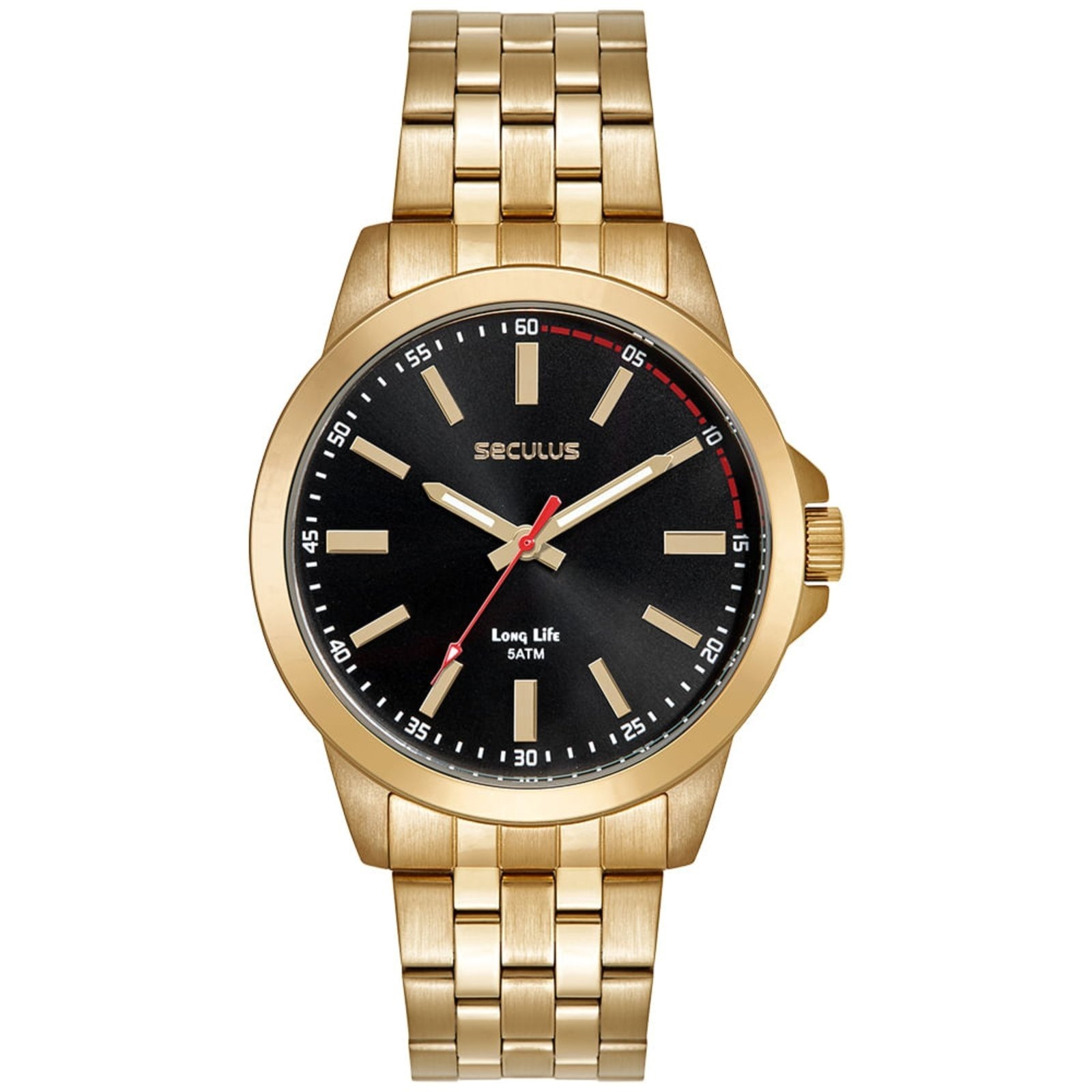 Imagem principal Relógio Masculino Seculus Analógico Preto Seculus dourado