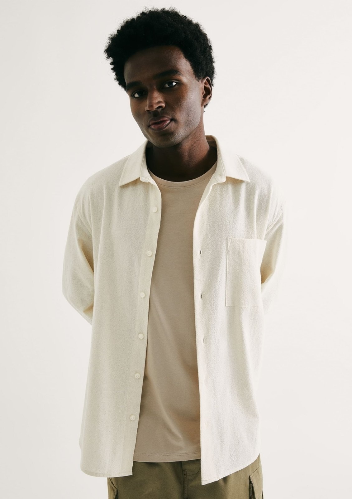 Imagem principal Camisa Masculina Comfort Texturizada Hering nude