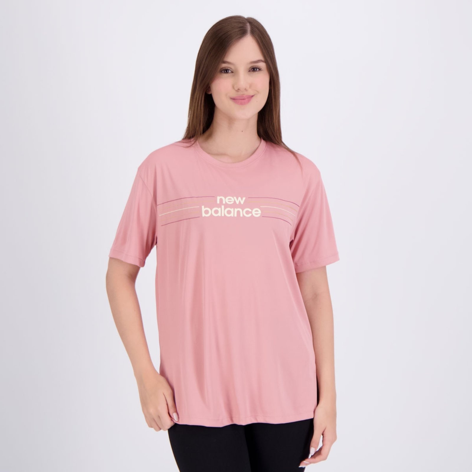 Imagem principal Camisa New Balance Linear Performance Feminina New Balance rosa