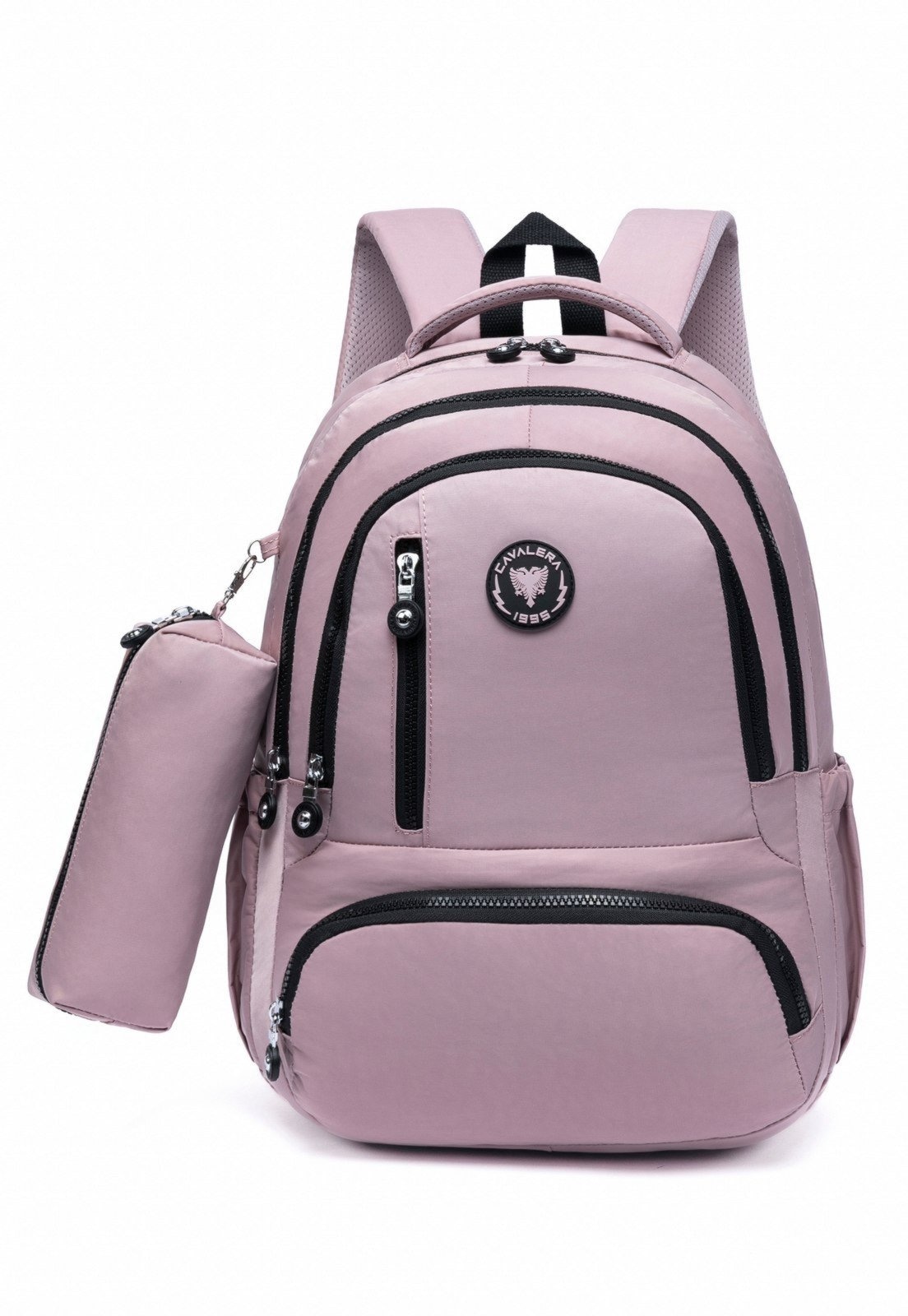 Imagem principal Kit Mochila Estojo Feminino Cavalera Escolar Faculdade Espaçosa Resistente Cavalera rosa