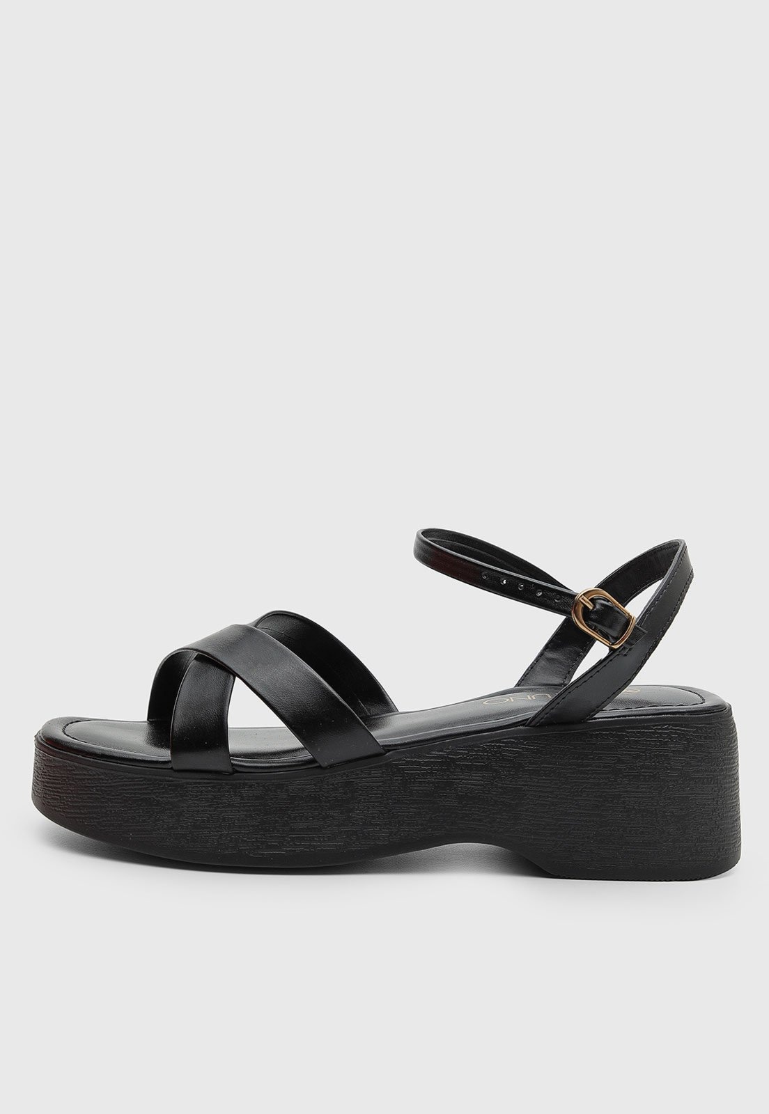 Imagem principal Sandália Feminina Via Uno Tiras Cruzadas Preta VIA UNO preto