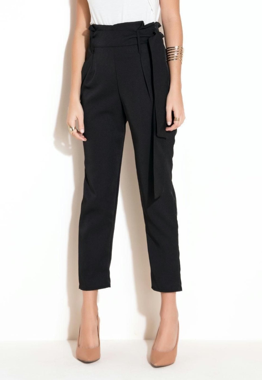 Imagem principal Calça Clochard Com Faixa Quintess preto