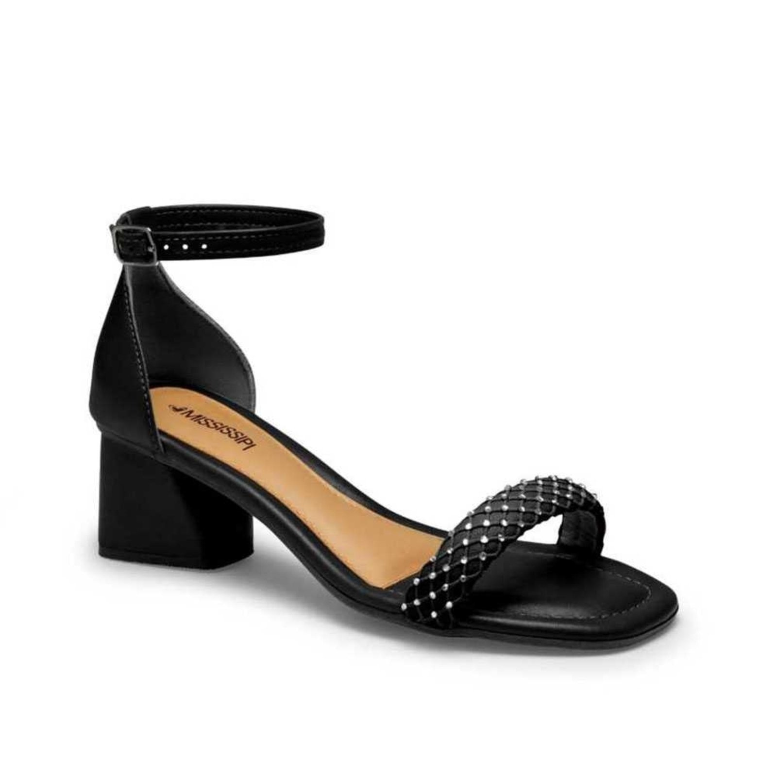 Imagem principal Sandália Feminina Mississipi Salto Baixo Blocado MISSISSIPI preto