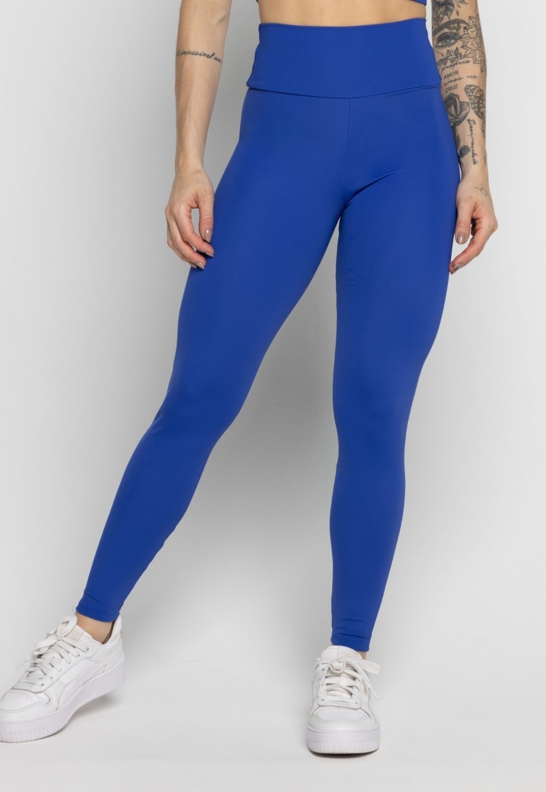 Imagem principal Calça Legging Vekyo Poliamida Cintura Alta Zero Transparência Feminina Royal VEKYO azul royal