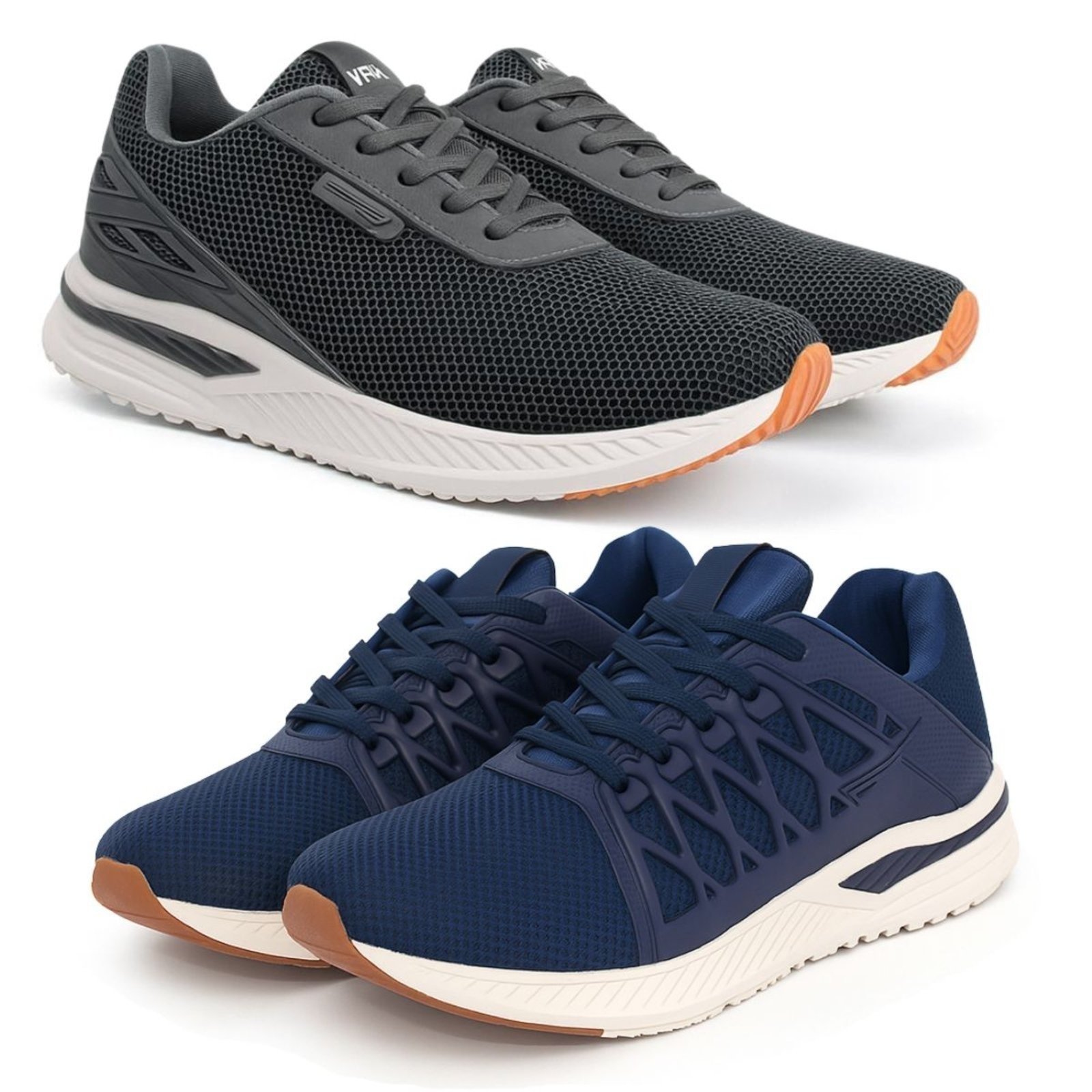 Imagem principal Kit Tênis Masculino Sapatofran Esportivo Running Confortável e Cinza Sapatofran azul