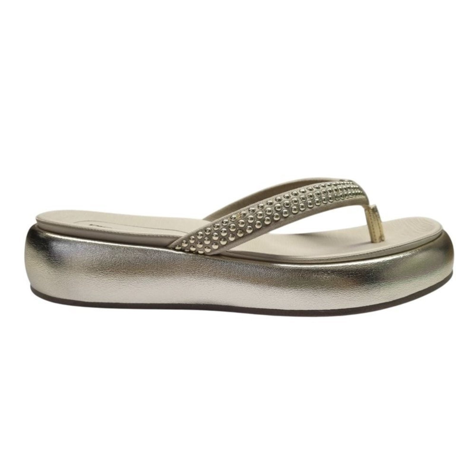 Imagem principal Chinelo Piccadilly Sol Salto Anabela Médio Feminino Piccadilly dourado