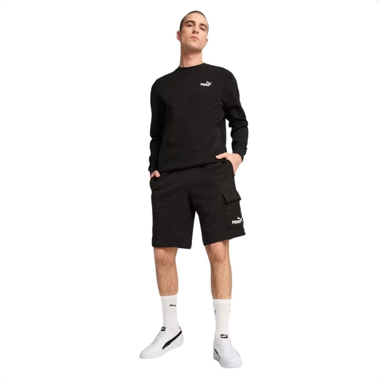 Imagem principal Short Masculino Puma Essentials No. 1 Logo Puma preto