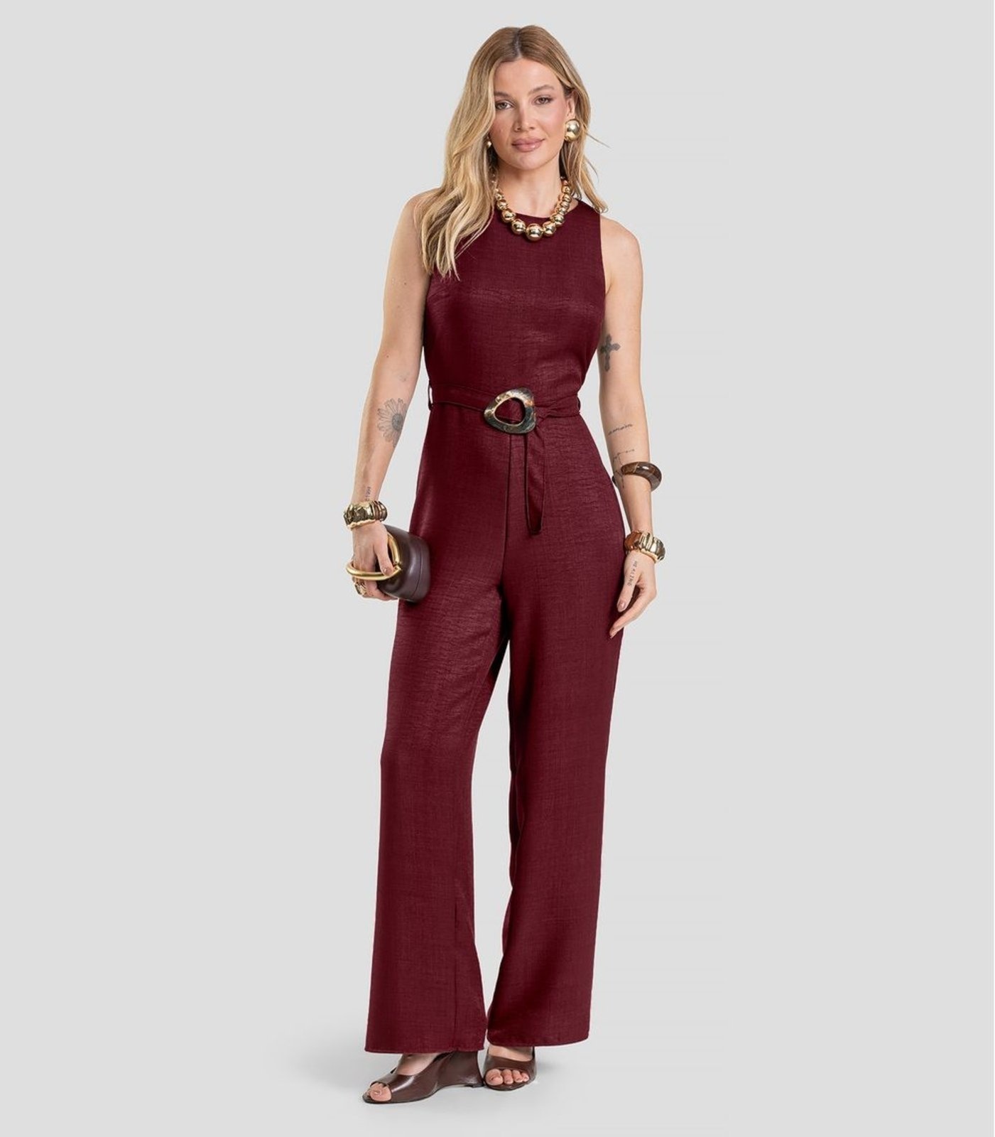 Imagem principal Macacão Longo Feminino Dianna Dianna vermelho