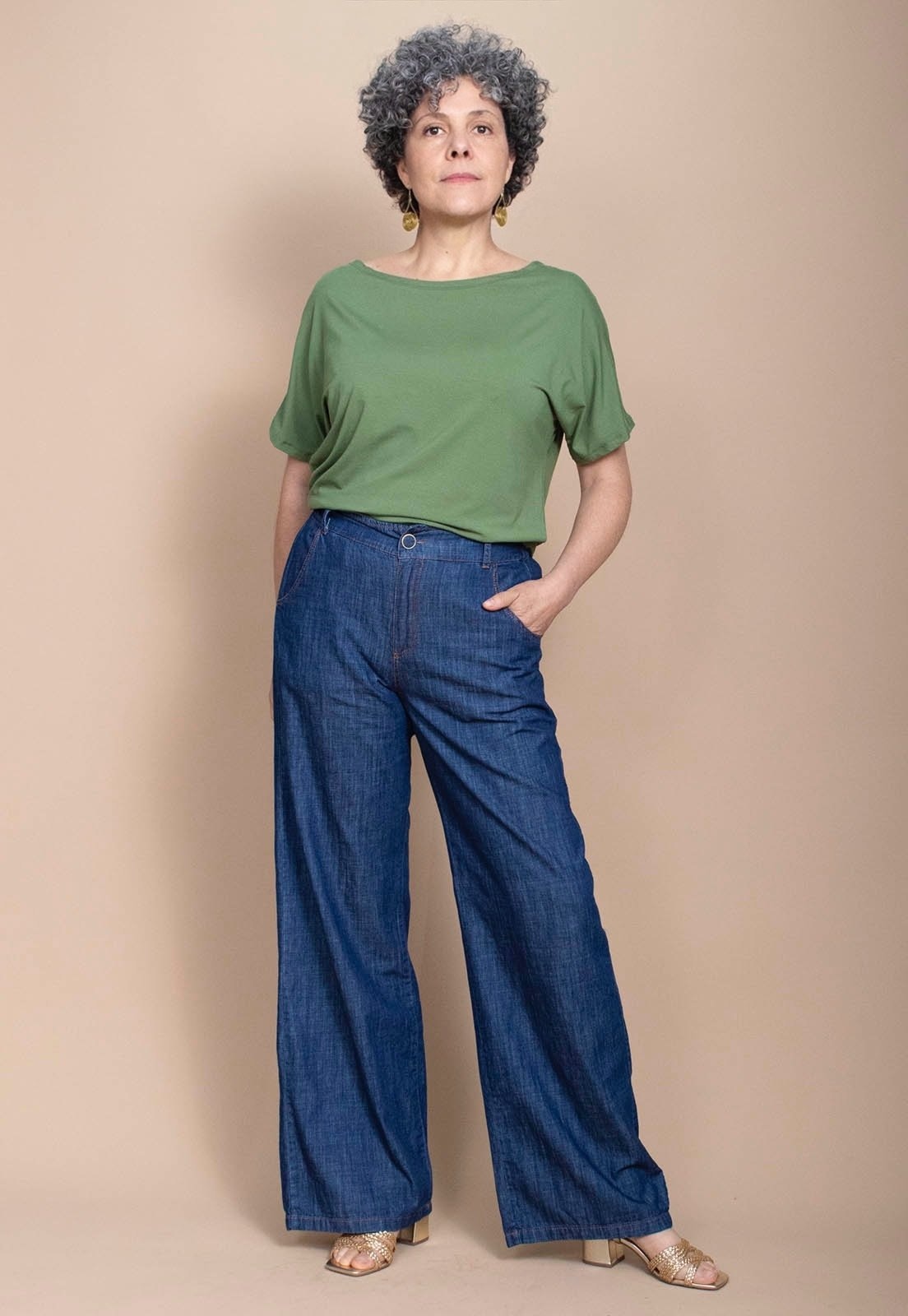 Imagem principal Calça Amazônia Vital Pantalona com Elástico Amazonia Vital jeans