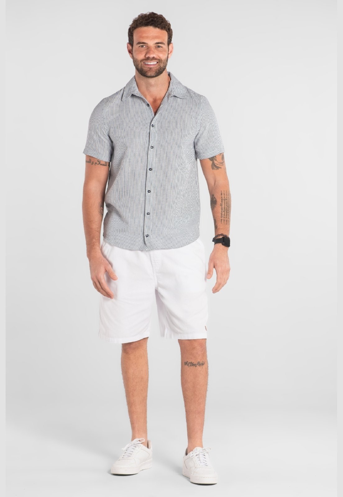 Imagem principal Camisa Listrada em Poliéster The Philippines The Philippines azul