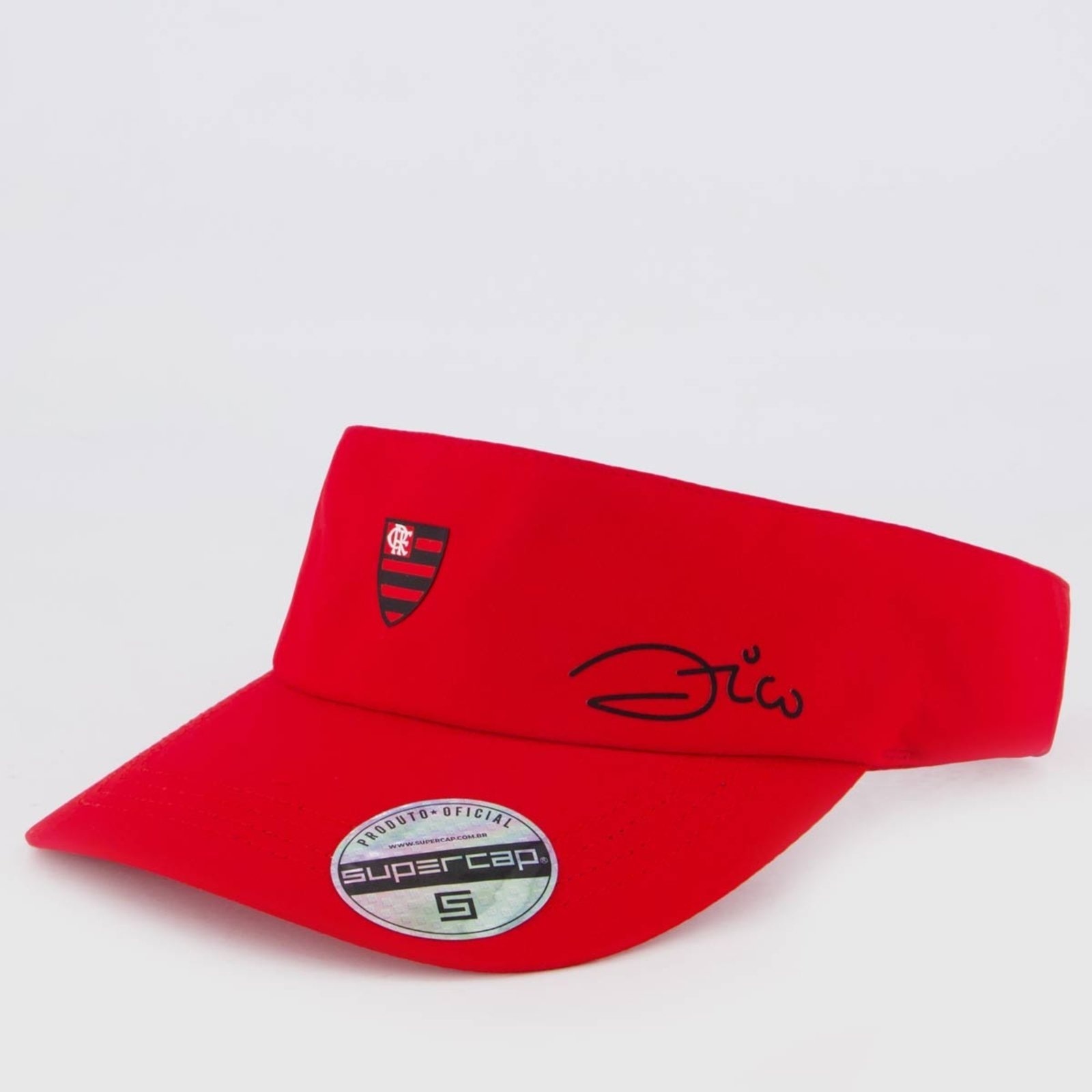 Imagem principal Viseira Flamengo Zico Vermelha Supercap branco
