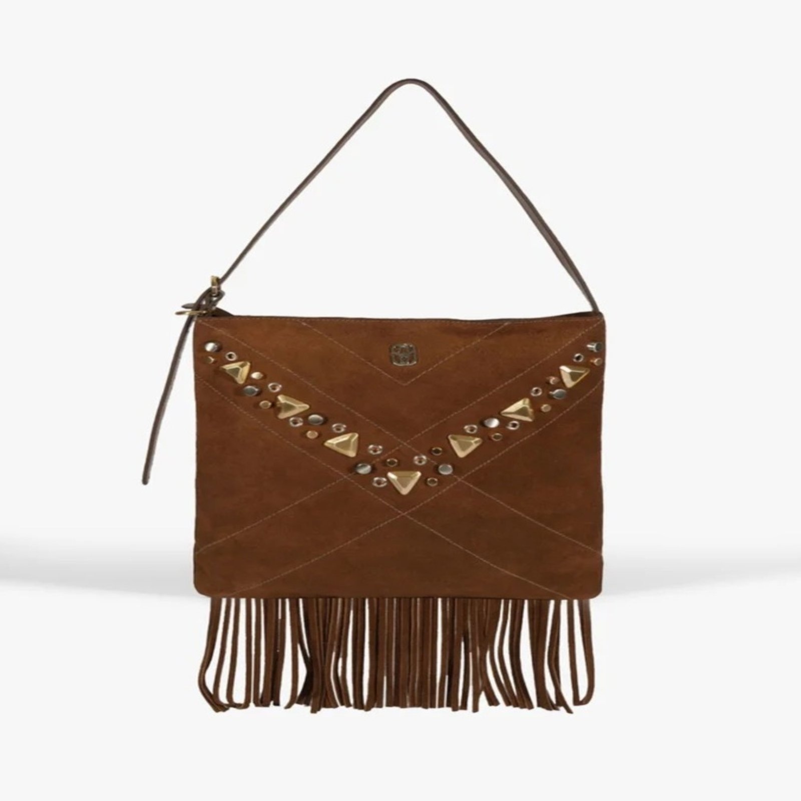 Imagem principal Bolsa Schutz Mally Tiracolo Pequena Franjas Marrom Pecan Brown Schutz marrom brown