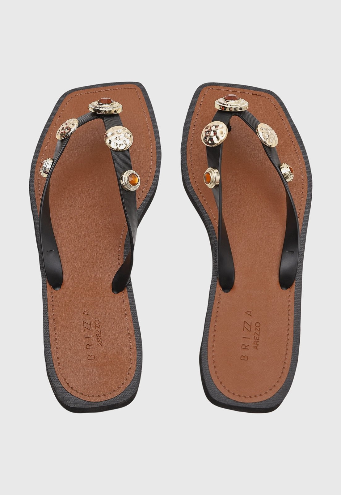 Imagem principal Chinelo Feminino Brizza Arezzo Pedrarias Brizza Arezzo preto