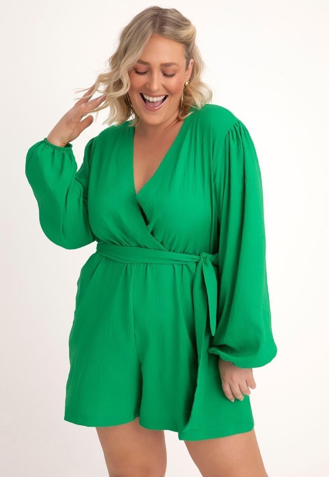 Imagem principal Macaquinho Em Crepe Plano Quintess rosa