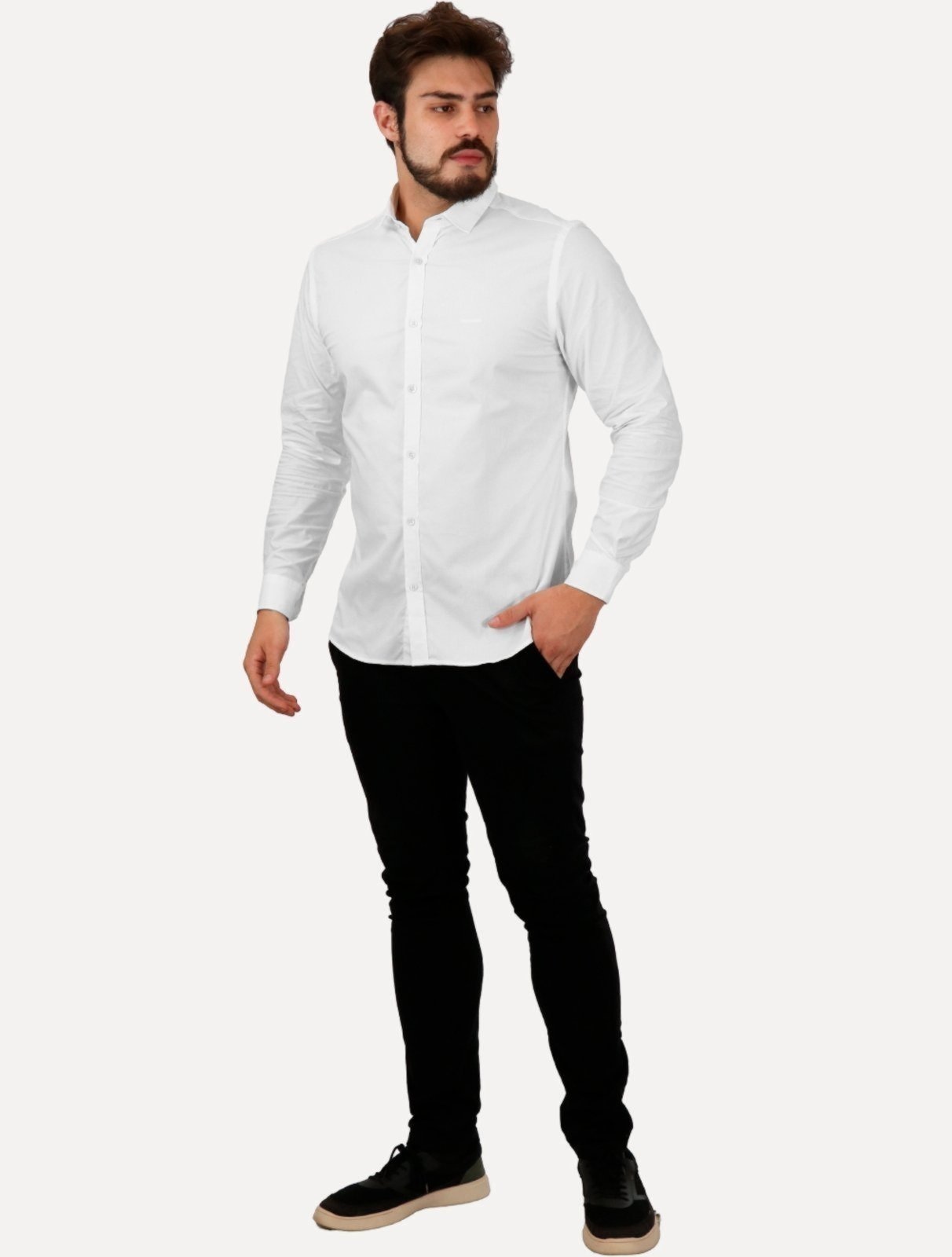 Imagem principal Camisa John John Masculina New Slim Logo Branca John John branco