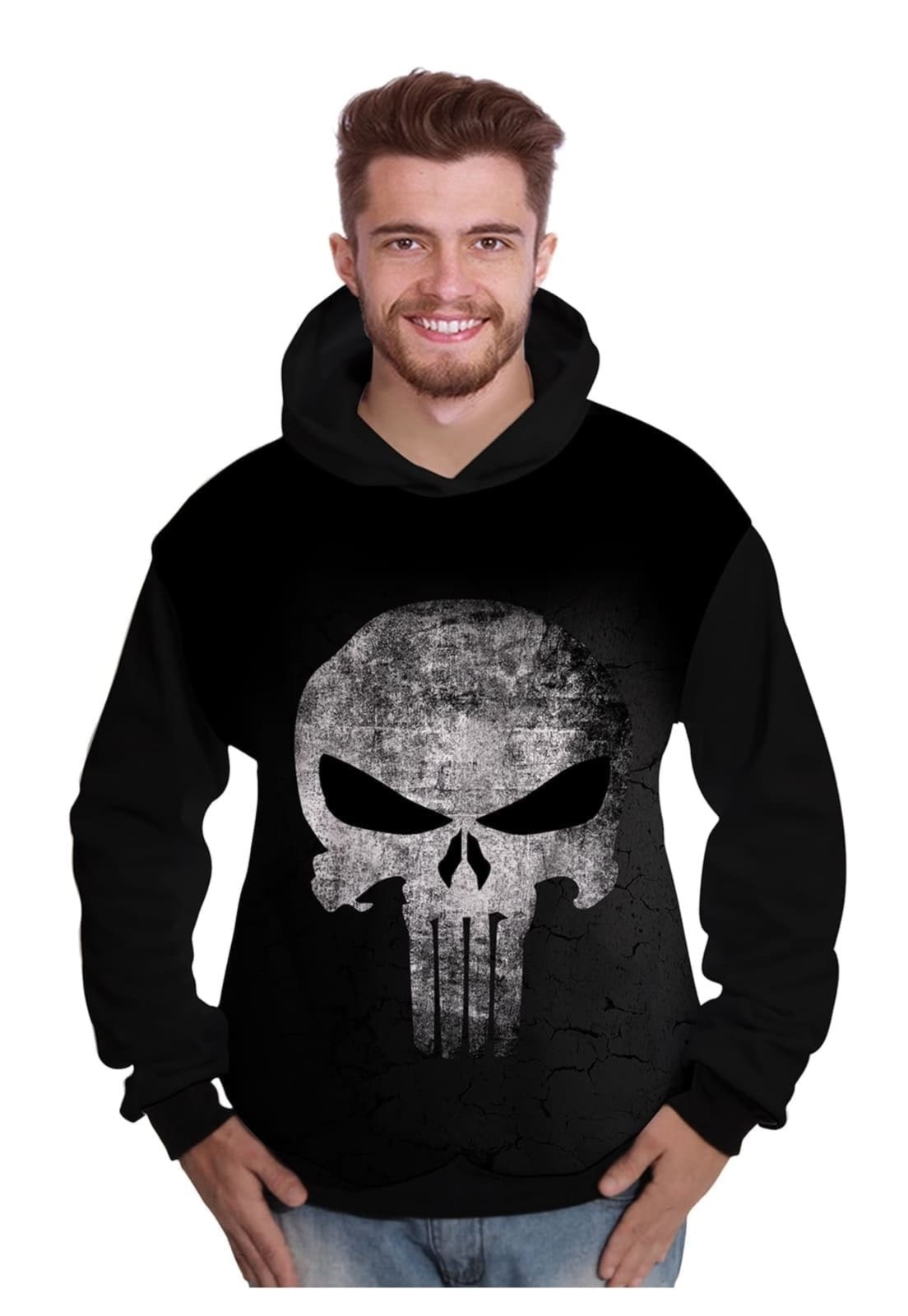 Imagem principal Moletom Di Nuevo O Justiceiro The Punisher Caveira Di Nuevo preto