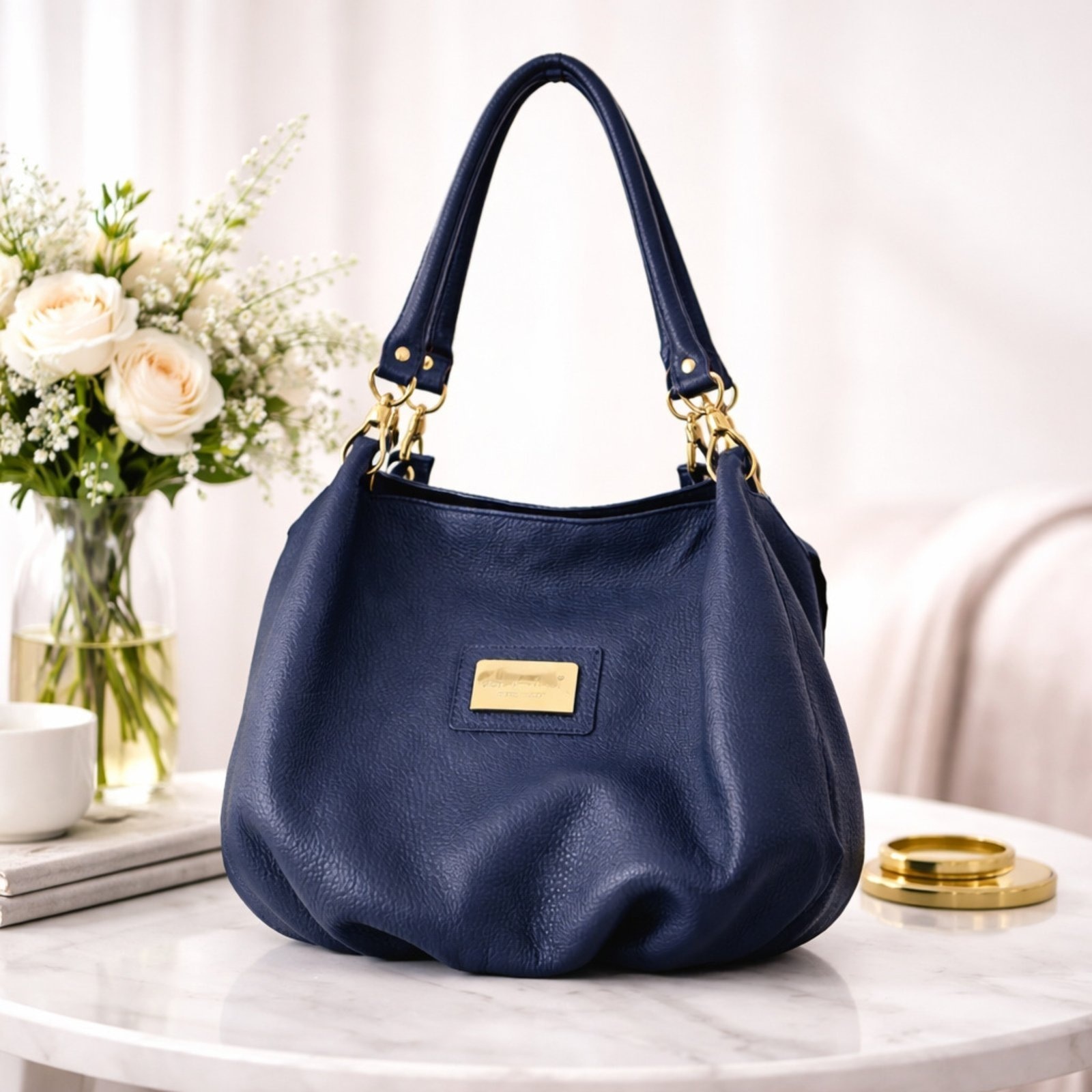 Imagem principal Bolsa Saco TopGrife Couro Marinho TopGrife azul marinho