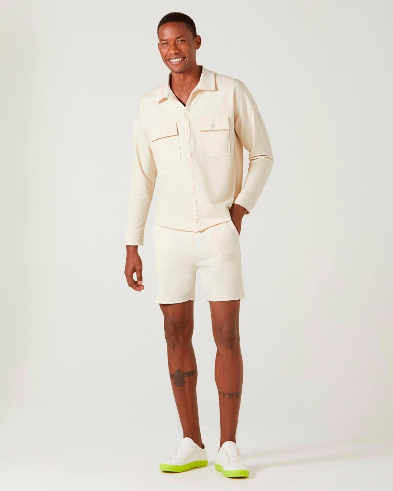 Imagem principal Bermuda De Moletom Com Cordão Malwee off-white