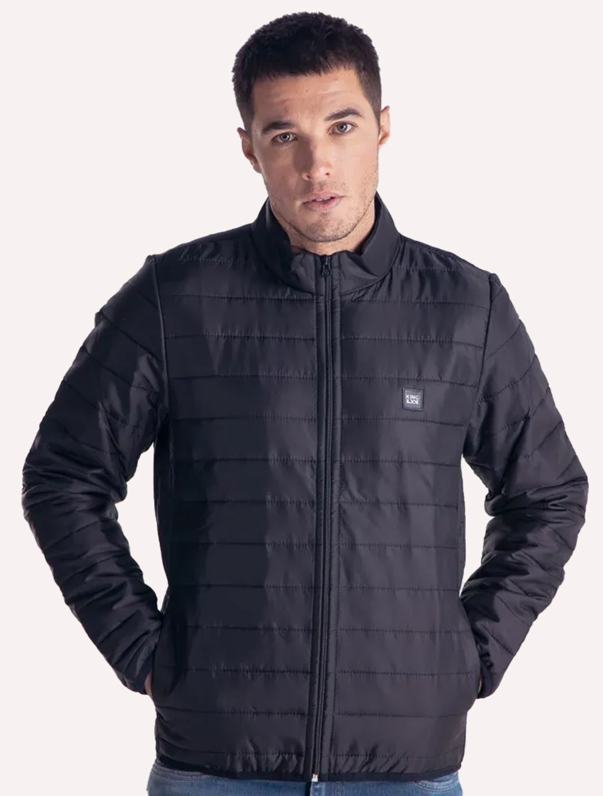 Imagem principal Jaqueta King & Joe Masculina Nylon Puffer Gola Preta King & Joe preto