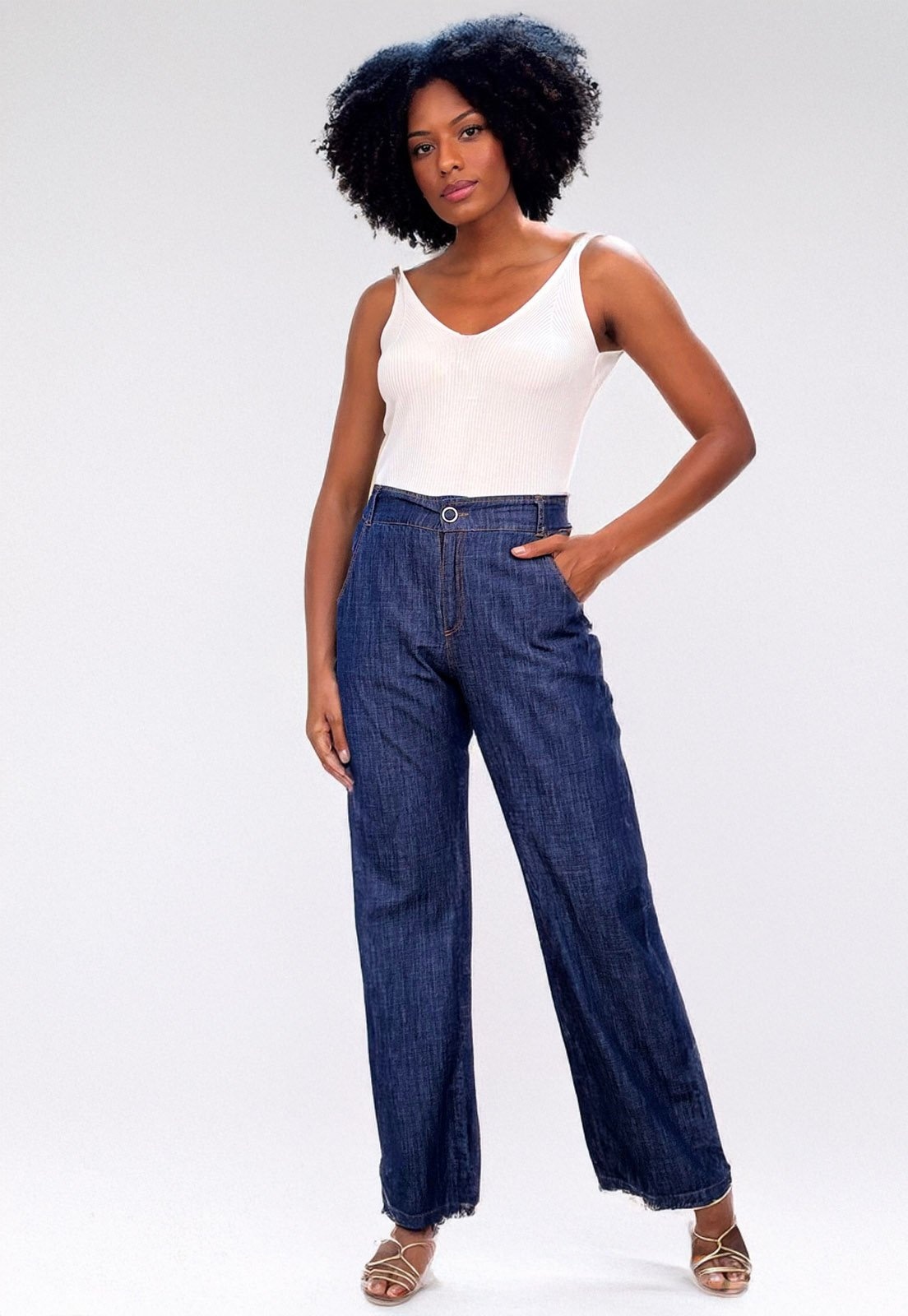 Imagem principal Calça Amazonia Vital Jeans Pantalona Amazonia Vital azul