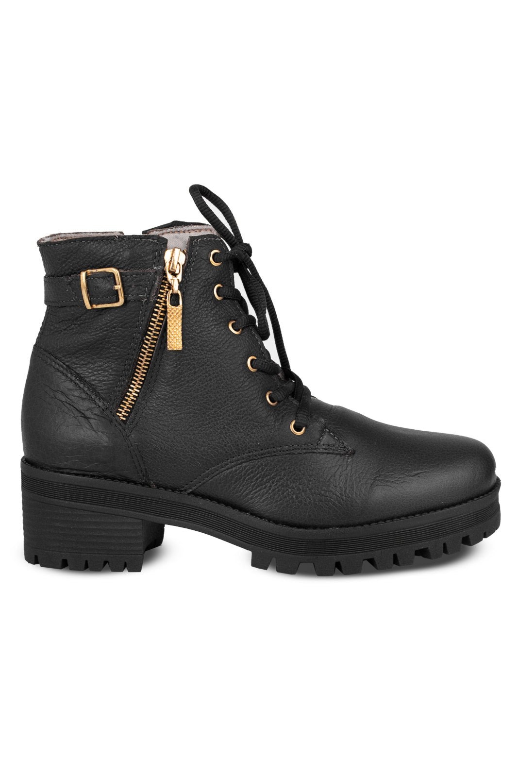 Imagem principal Coturno Andrea Vinci feminino em couro cano curto 7625 Andrea Vinci preto