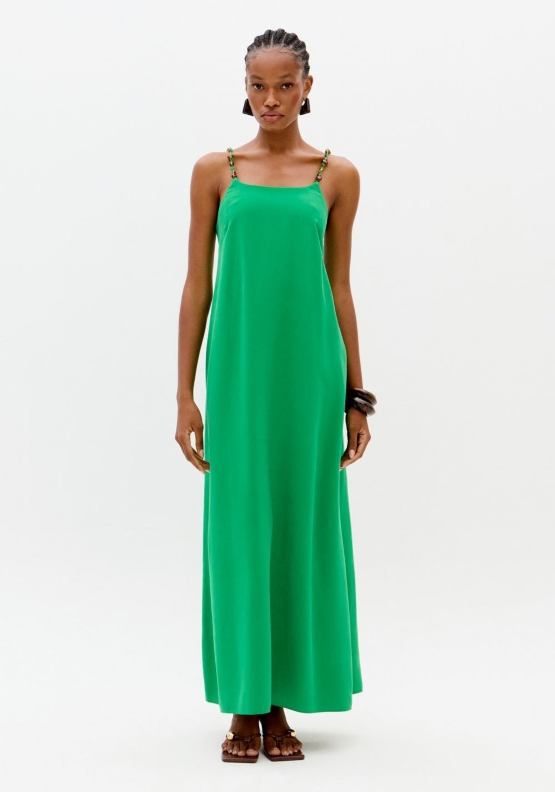 Imagem principal Vestido Super Midi Evasê De Alças Lança Perfume verde