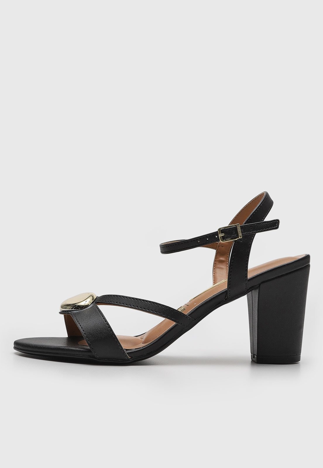 Imagem principal Sandália Salto Grosso Vizzano Detalhe Metálico Preta VIZZANO preto