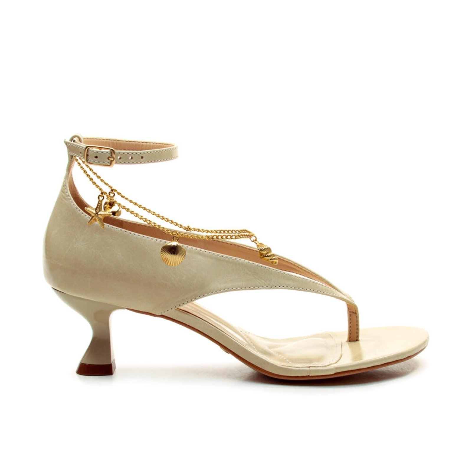 Imagem principal Sandália Couro Salto Baixo Cecconello 2754002-2 Cecconello bege