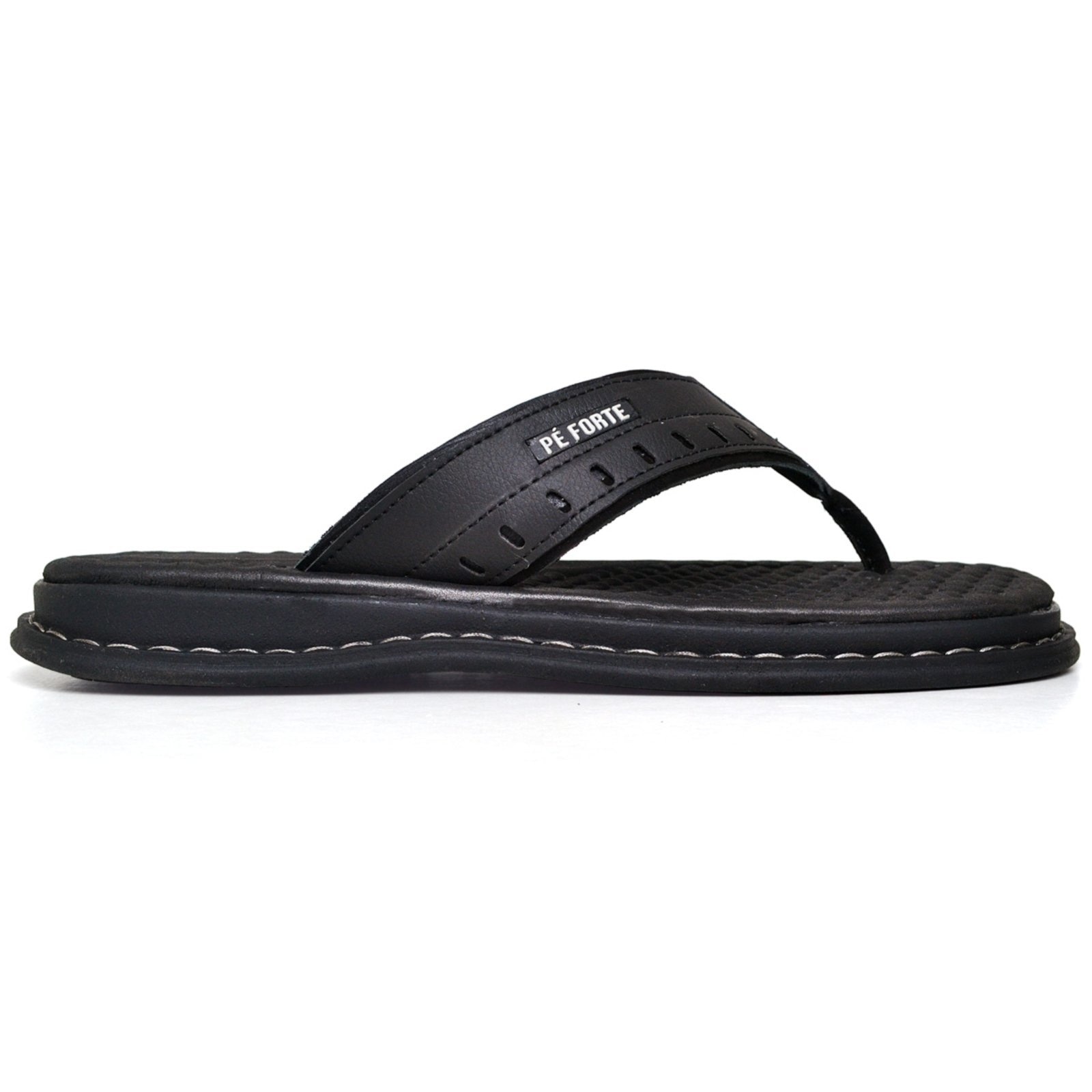 Imagem principal Chinelo Masculino Sapatofran Couro Anatômico Ortopédico Conforto Sapatofran preto