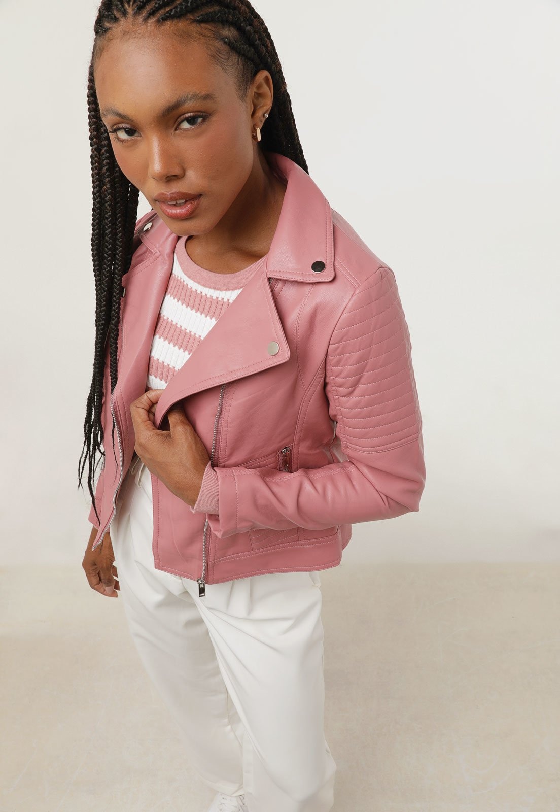 Imagem principal Jaqueta Facinelli by MOONCITY Resinada em PU Facinelli rosa