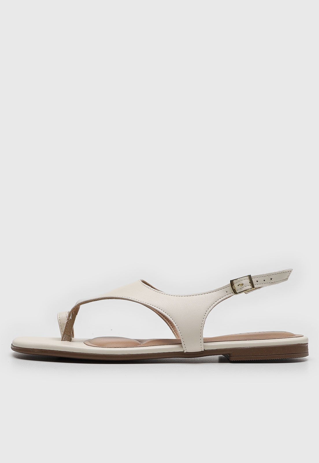 Imagem principal Rasteira Fechada Feminina Beira Rio Ponta Quadrada Off-White BEIRA RIO off-white white