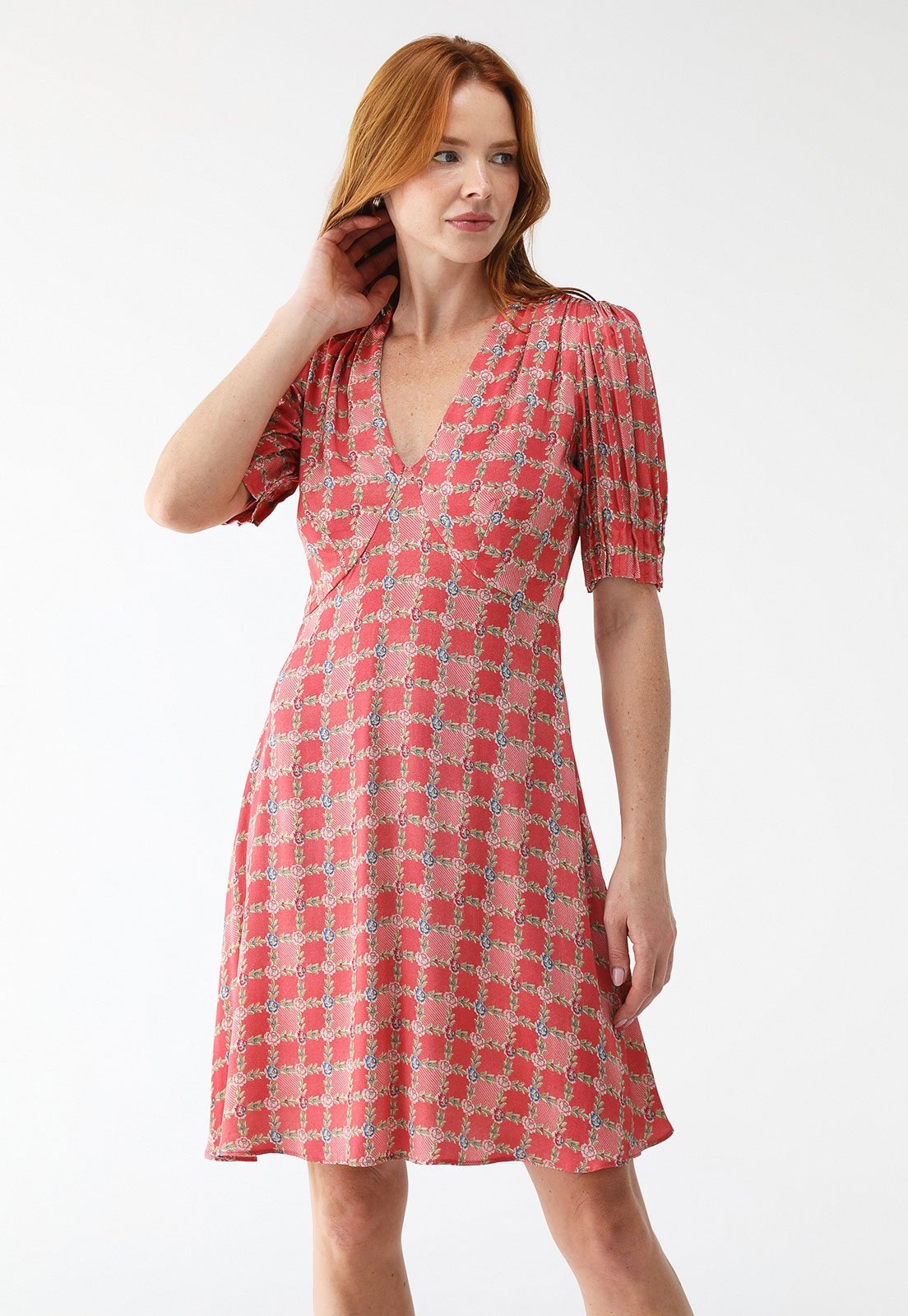 Imagem principal Vestido Lez a Lez Curto Floral Lez a Lez vermelho