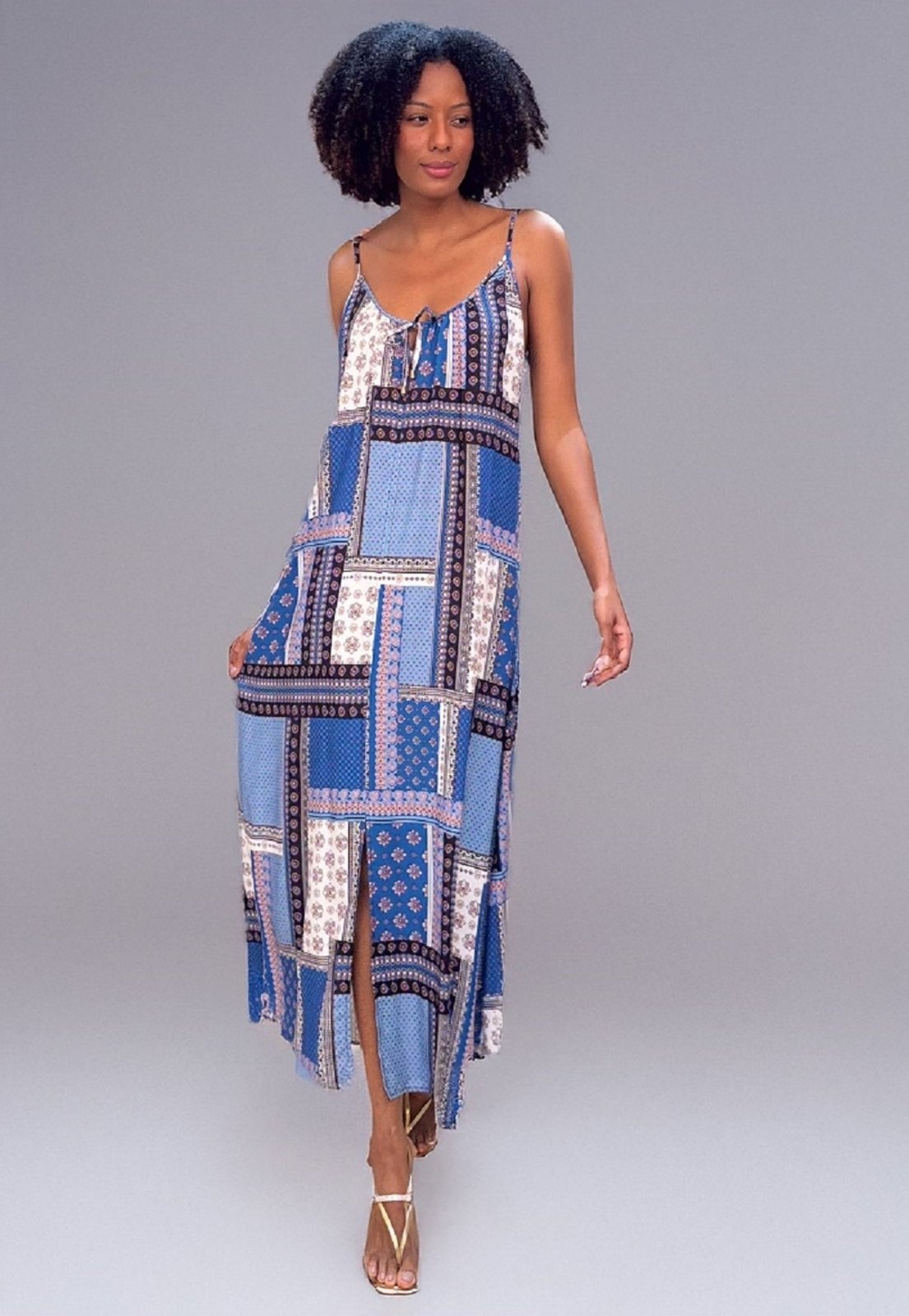 Imagem principal Vestido Midi Amplo Blue Baby Amazonia Vital azul/estampado blue