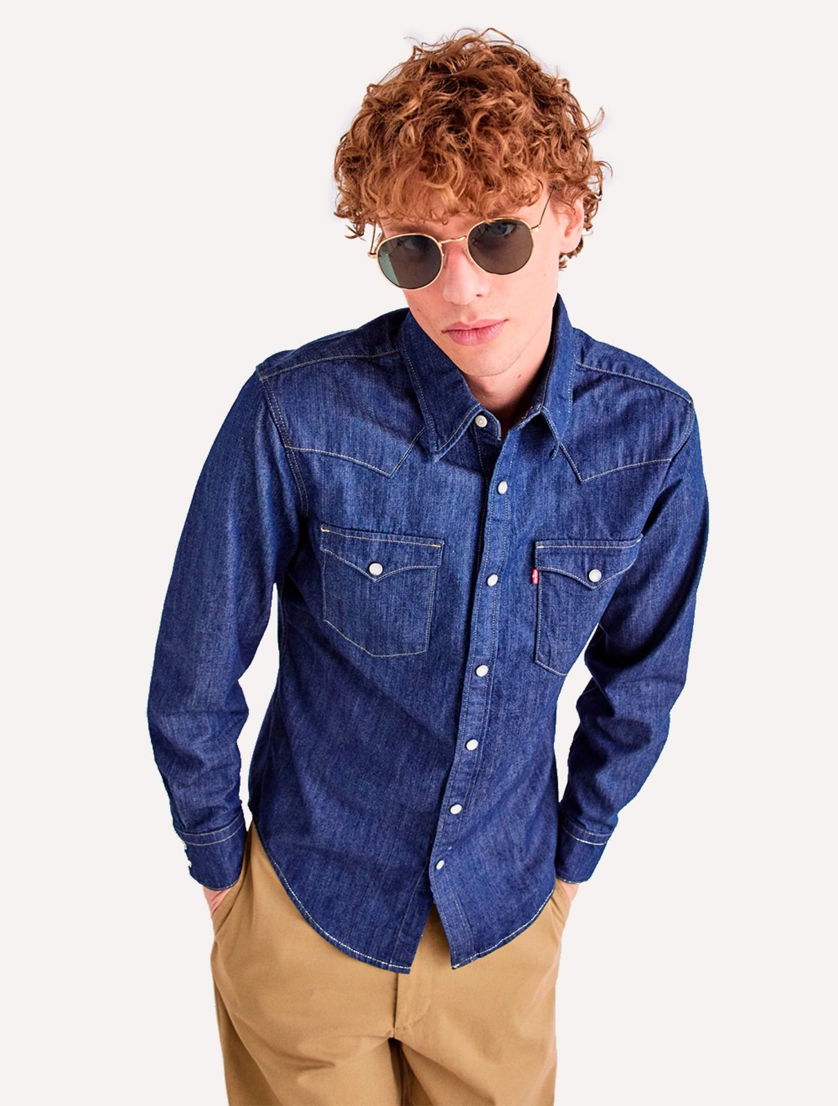 Imagem principal Camisa Levis Masculina Jeans Classic Western Standart édio Levis azul