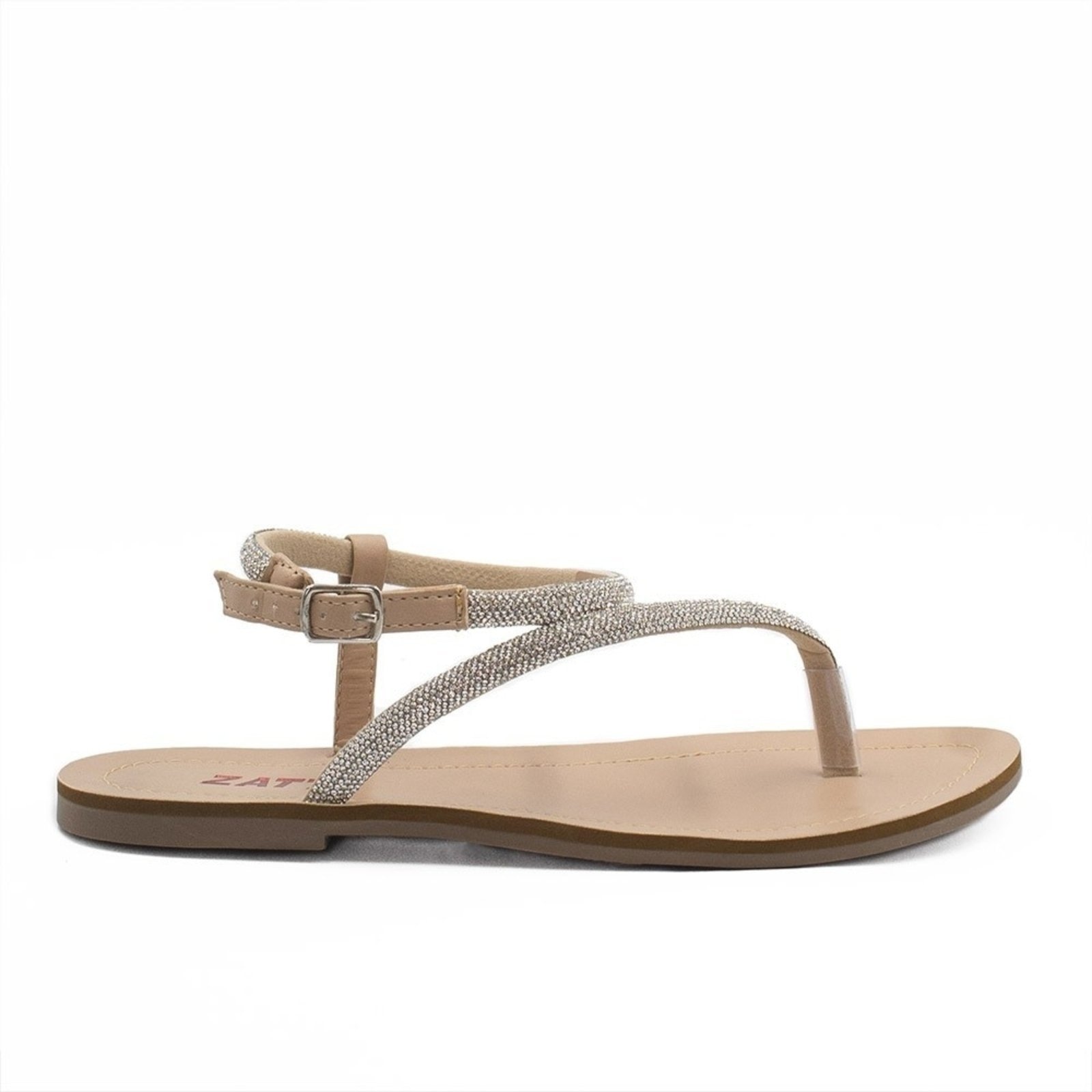 Imagem principal Rasteira Zatta Feminina De Dedo Brilho Magda Prata ZATTA cinza