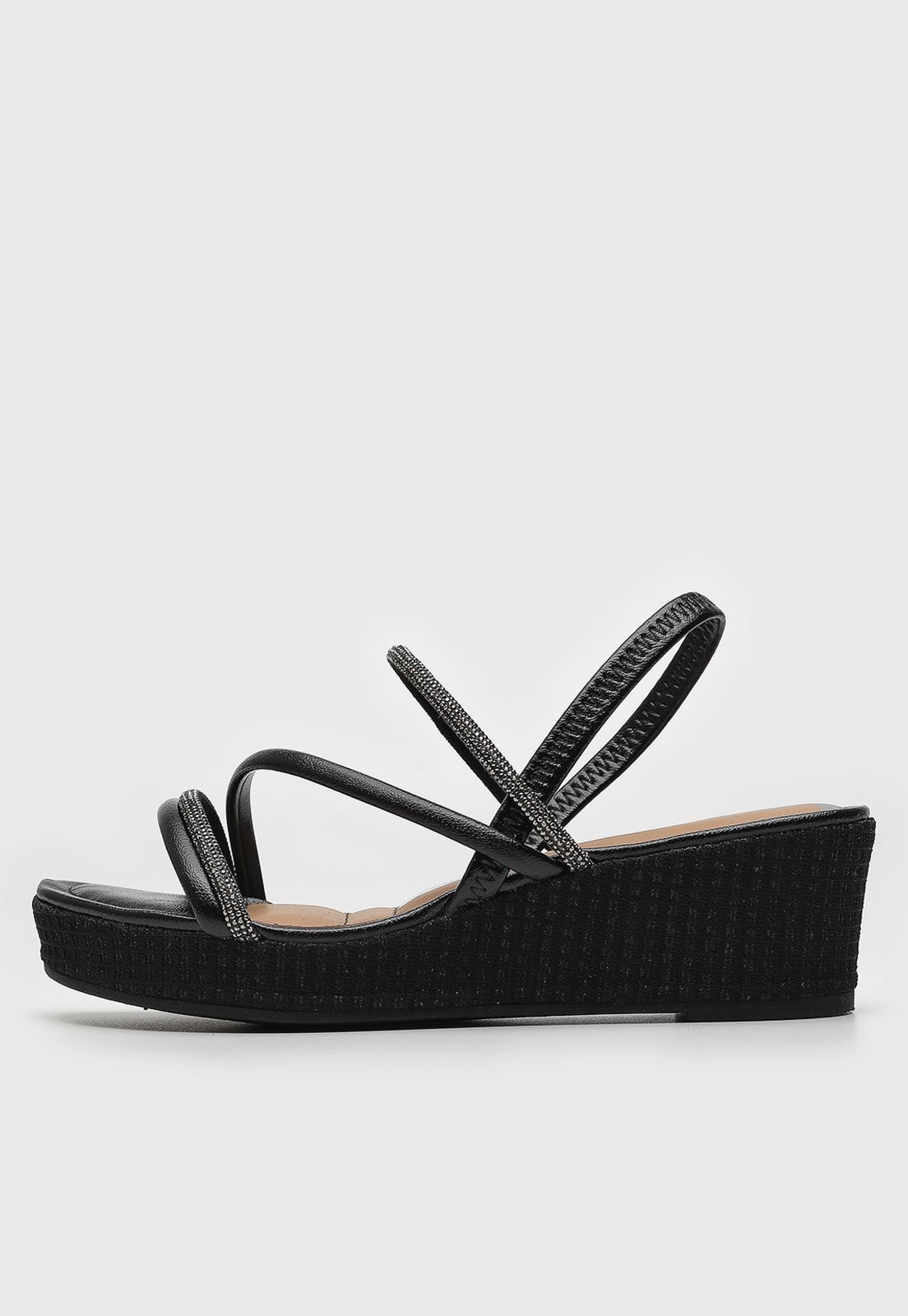 Imagem principal Sandália Feminina Dakota Anabela Baixa Preta Dakota preto