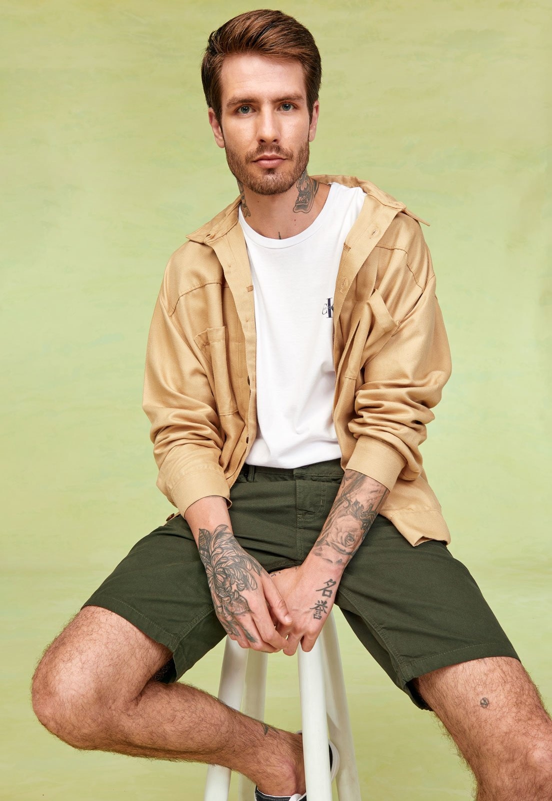 Imagem principal Jaqueta Inspira Sustentável Utilitária LENZING™ Modal com Linho Inspira bege